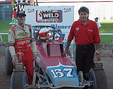 Bud Kaeding drove the Zarounian Motorsports entry to victory lane in Sunday's O'Reilly Tulsa 100 USAC Weld Racing Silver Crown Series event at Tulsa Fairgrounds Motorplex. 