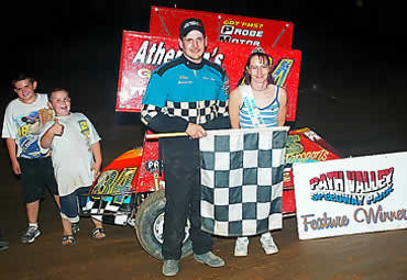 Rodney Glass of Ft. Loudon put his #84 PMP into victory lane