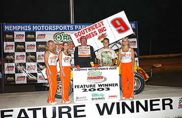 Gary Wright topped the 30 lap ASCS feature (Photo by Phil Bowden)